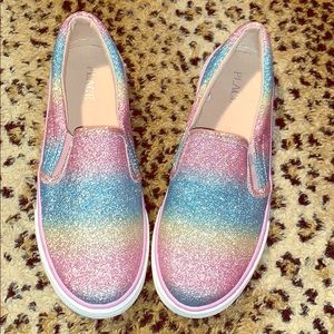 Children’s place sparkle slip on tennis shoes